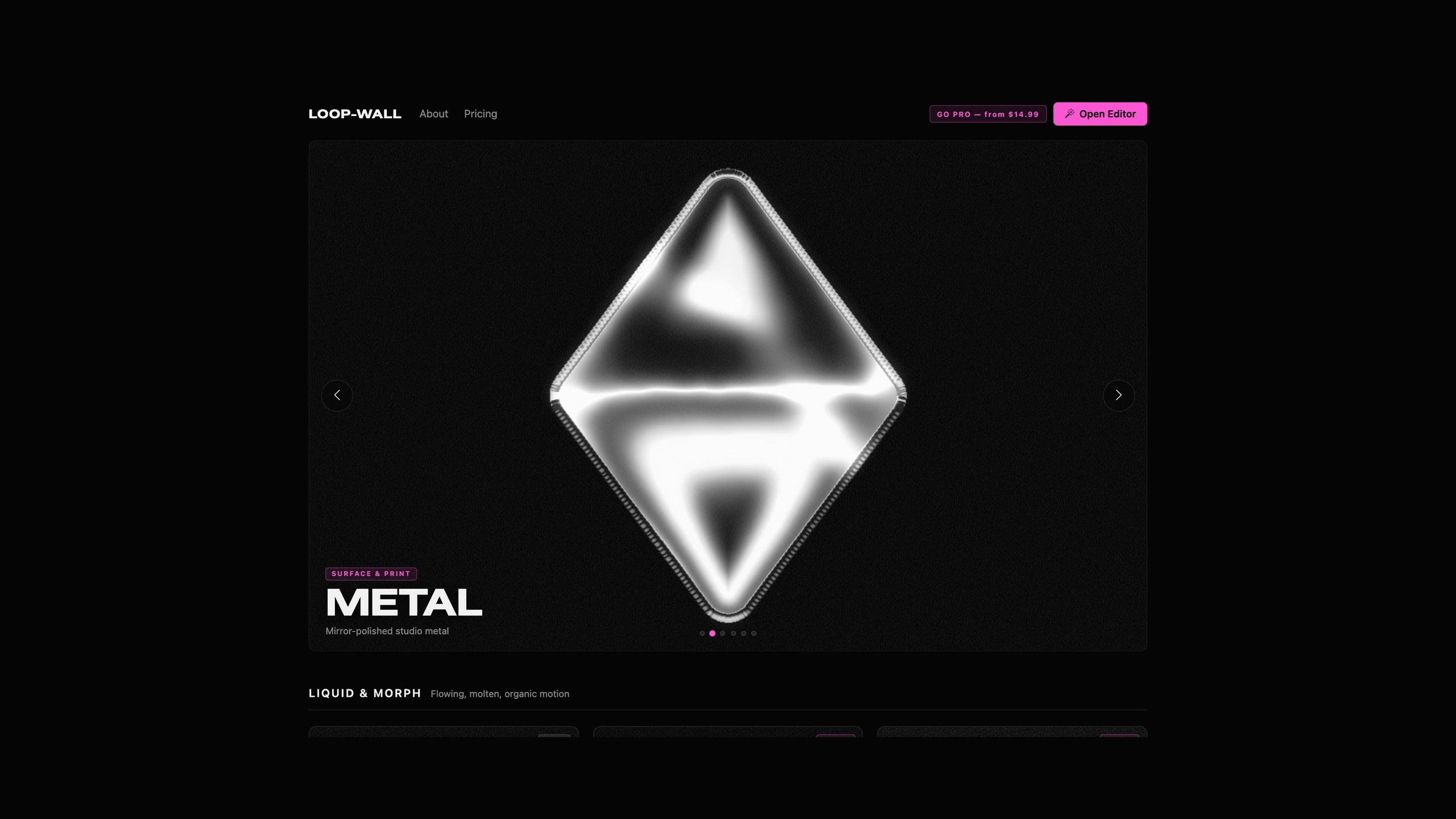 The Stage Graphics companion app: a gallery of presets animating live