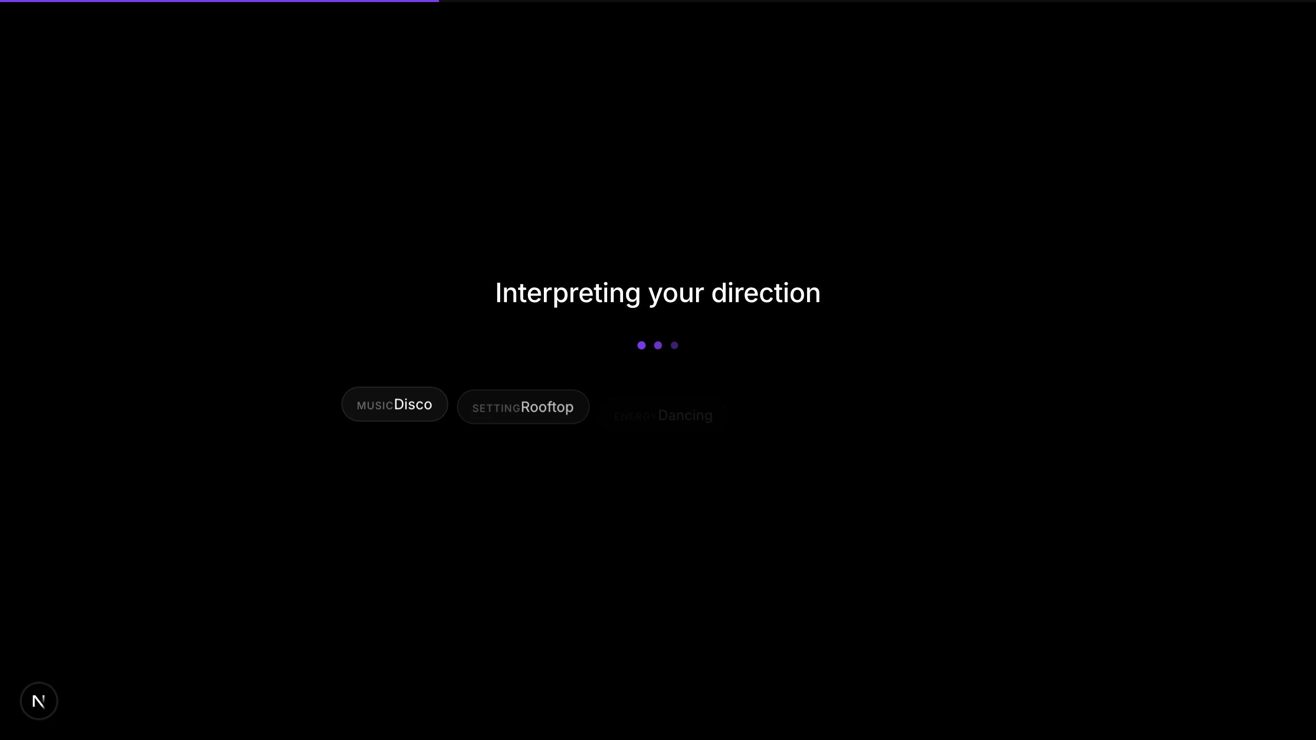 Night Builder AI state: Interpreting your direction