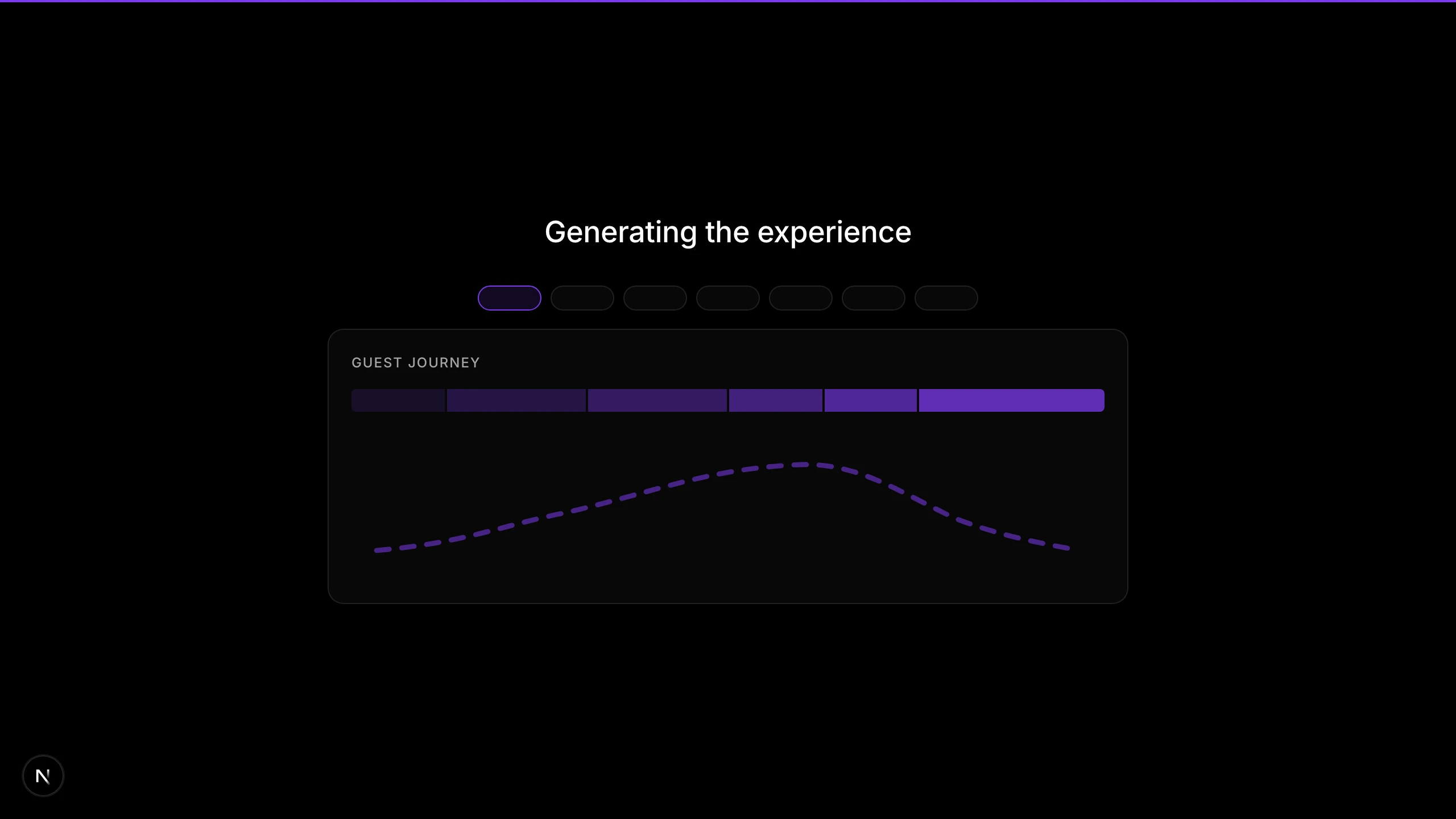 Night Builder AI state: Generating the experience
